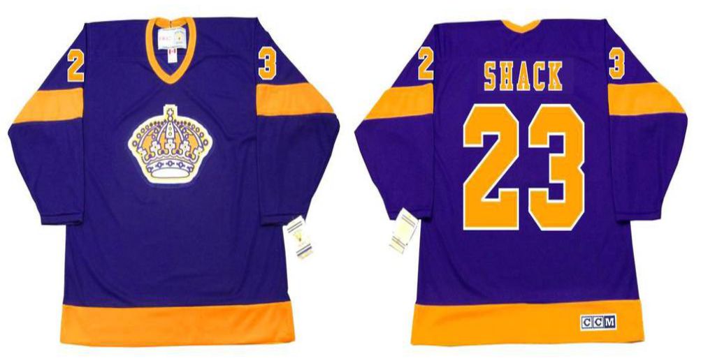 2019 Men Los Angeles Kings 23 Shack Purple CCM NHL jerseys